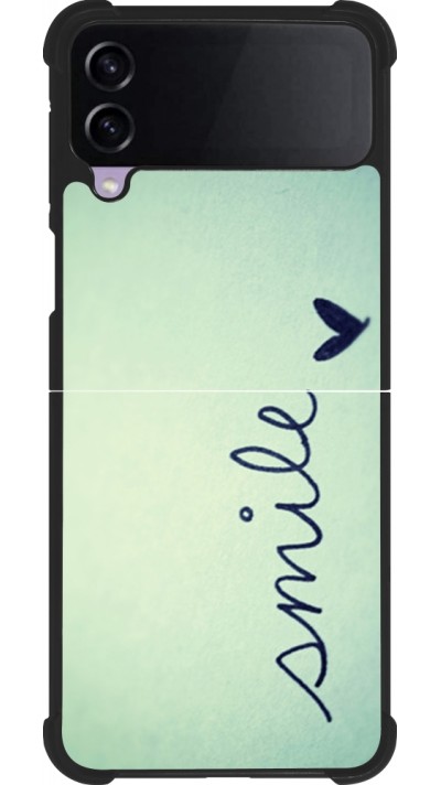 Coque Samsung Galaxy Z Flip4 - Silicone rigide noir Smile