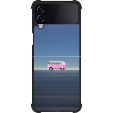 Coque Samsung Galaxy Z Flip4 - Silicone rigide noir Spring 23 pink bus