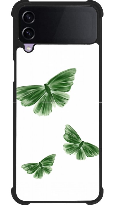 Coque Samsung Galaxy Z Flip4 - Silicone rigide noir Butterflies 2026