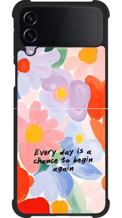 Coque Samsung Galaxy Z Flip4 - Silicone rigide noir Every day is a chance 2026