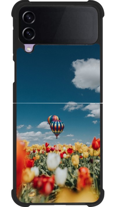 Coque Samsung Galaxy Z Flip4 - Silicone rigide noir Hot air balloon 2026