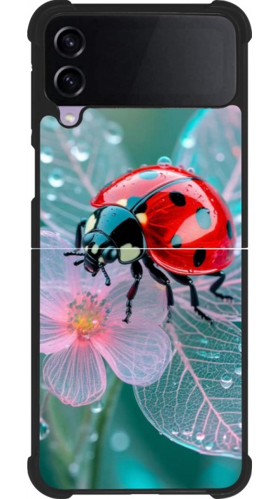 Coque Samsung Galaxy Z Flip4 - Silicone rigide noir Ladybird in bloom 2026