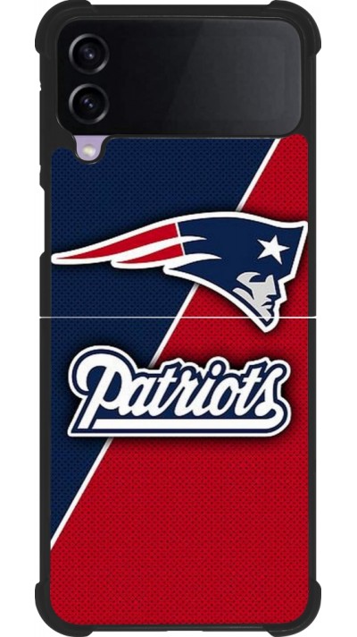 Coque Samsung Galaxy Z Flip4 - Silicone rigide noir Super Bowl 26 Patriots 1