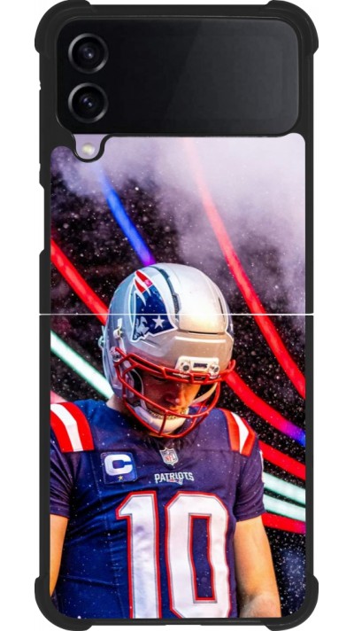 Coque Samsung Galaxy Z Flip4 - Silicone rigide noir Super Bowl 26 Patriots 3