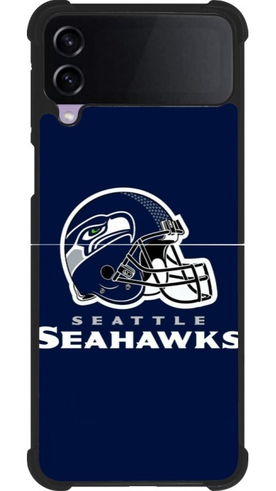 Coque Samsung Galaxy Z Flip4 - Silicone rigide noir Super Bowl 26 Seattle 3