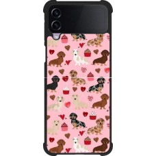 Samsung Galaxy Z Flip4 Case Hülle - Silikon schwarz Valentine 2024 puppy love