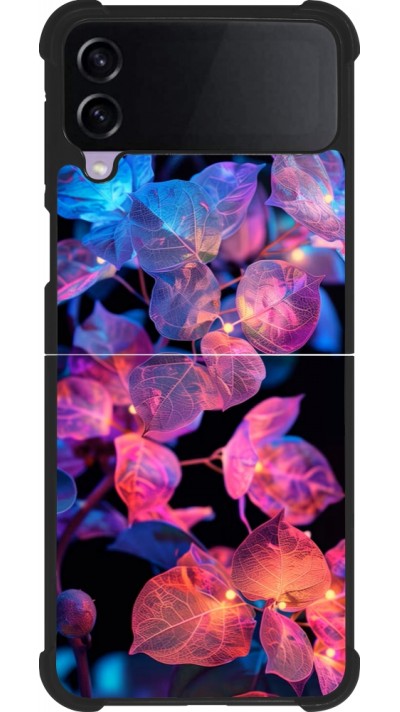 Coque Samsung Galaxy Z Flip4 - Silicone rigide noir Artificial vegetation 2025