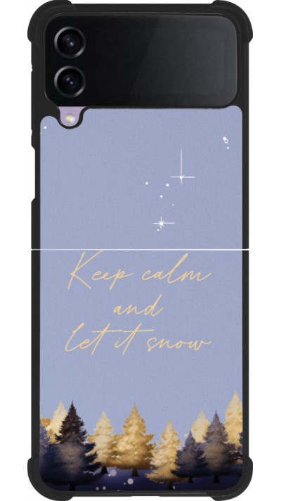 Coque Samsung Galaxy Z Flip4 - Silicone rigide noir Winter 25 Winter illustration of trees