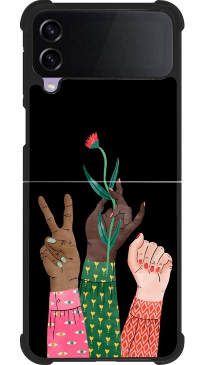 Coque Samsung Galaxy Z Flip4 - Silicone rigide noir Womens day 2026 2