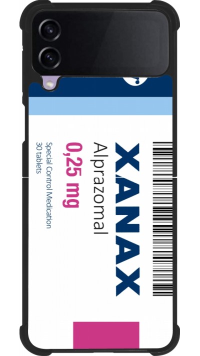 Coque Samsung Galaxy Z Flip4 - Silicone rigide noir Xanax Alprazolam 2025