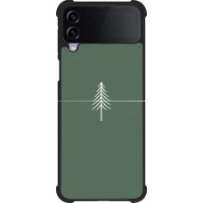 Coque Samsung Galaxy Z Flip4 - Silicone rigide noir Christmas 22 minimalist tree