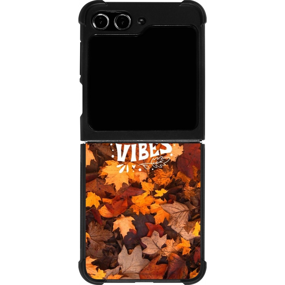 Coque Samsung Galaxy Z Flip5 - Silicone rigide noir Autumn 25 Autumn vibes