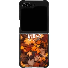 Coque Samsung Galaxy Z Flip5 - Silicone rigide noir Autumn 25 Autumn vibes