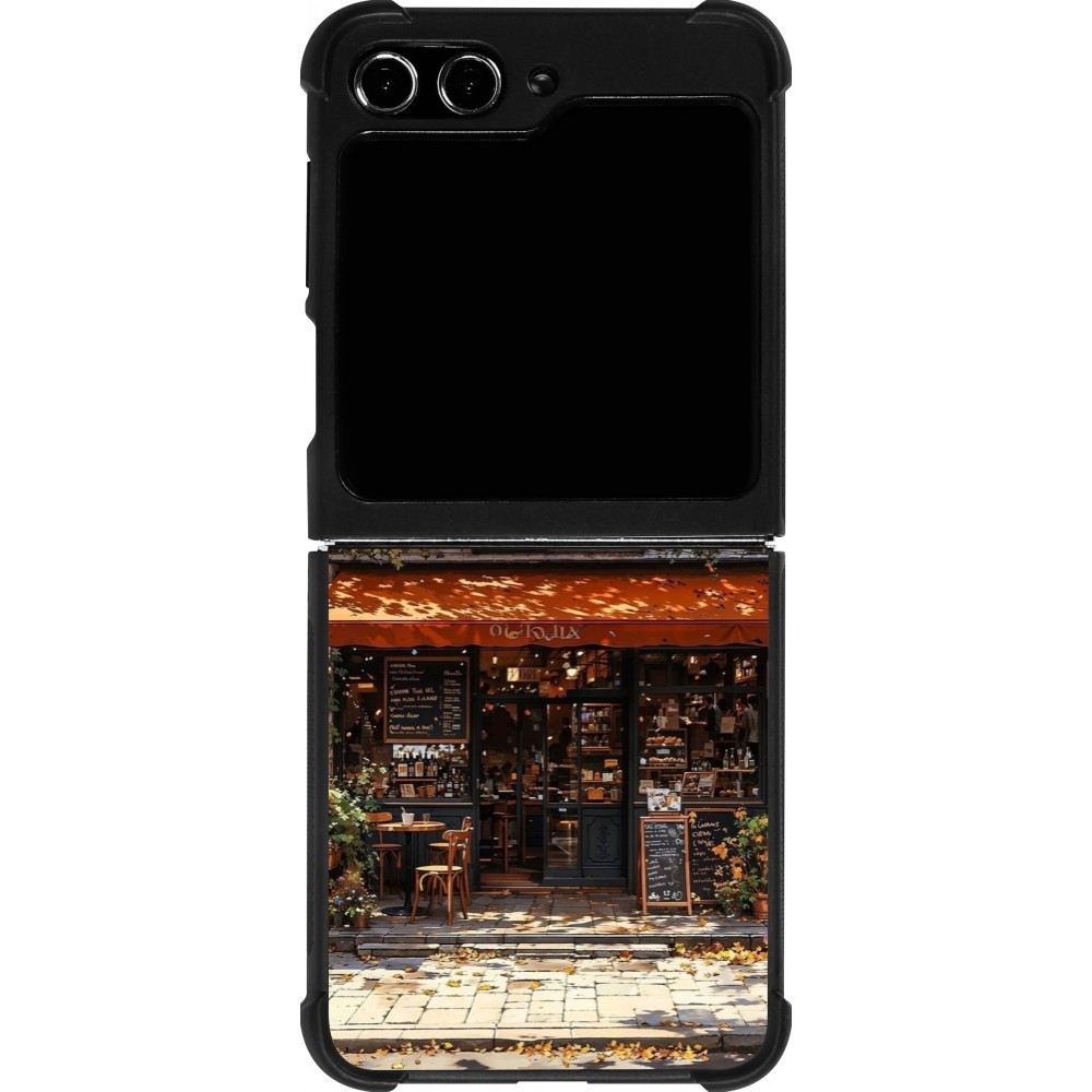 Coque Samsung Galaxy Z Flip5 - Silicone rigide noir Autumn 25 Coffee shop