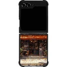 Coque Samsung Galaxy Z Flip5 - Silicone rigide noir Autumn 25 Coffee shop