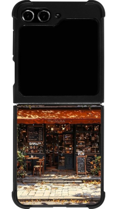 Coque Samsung Galaxy Z Flip5 - Silicone rigide noir Autumn 25 Coffee shop
