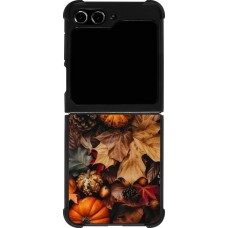 Coque Samsung Galaxy Z Flip5 - Silicone rigide noir Autumn 25 Pumpkin