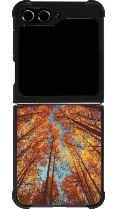 Coque Samsung Galaxy Z Flip5 - Silicone rigide noir Autumn 25 Trees