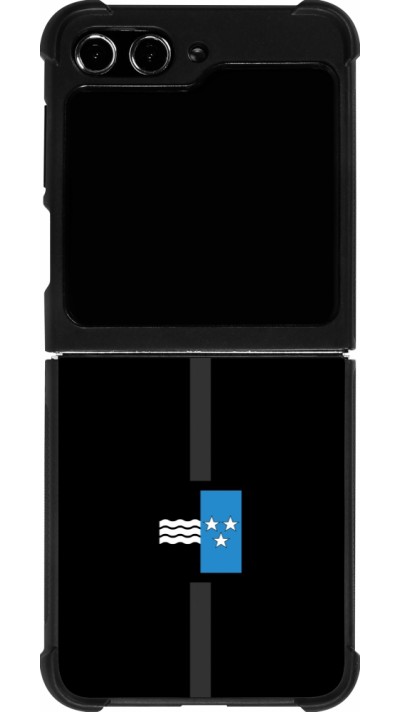 Coque Samsung Galaxy Z Flip5 - Silicone rigide noir Canton AG noir