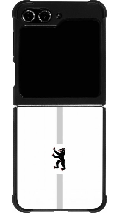 Coque Samsung Galaxy Z Flip5 - Silicone rigide noir Canton AI blanc