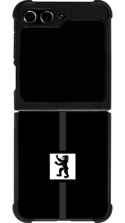 Coque Samsung Galaxy Z Flip5 - Silicone rigide noir Canton AI noir