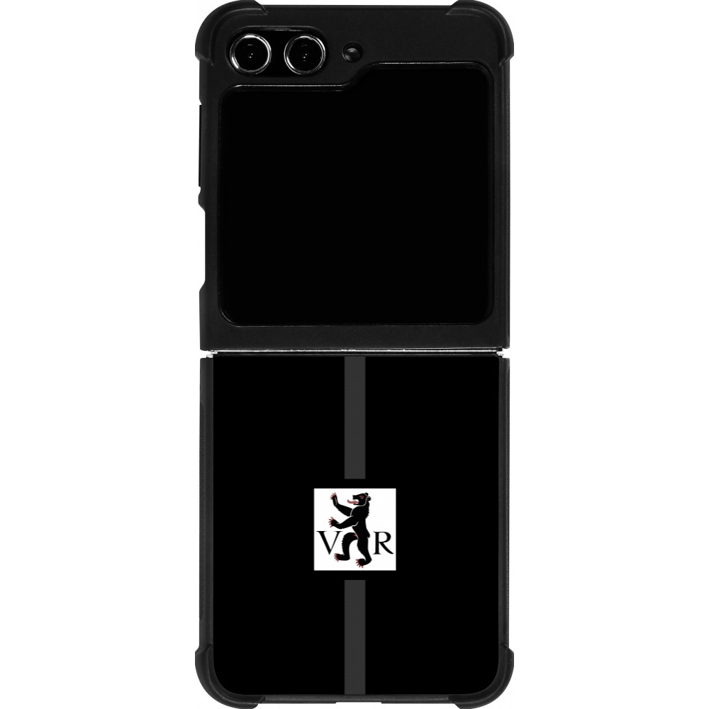 Coque Samsung Galaxy Z Flip5 - Silicone rigide noir Canton AR noir