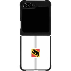 Coque Samsung Galaxy Z Flip5 - Silicone rigide noir Canton BE blanc