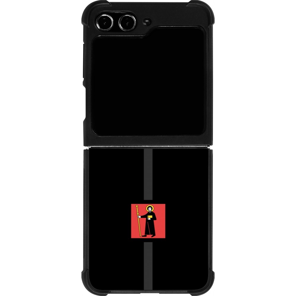 Coque Samsung Galaxy Z Flip5 - Silicone rigide noir Canton GL noir