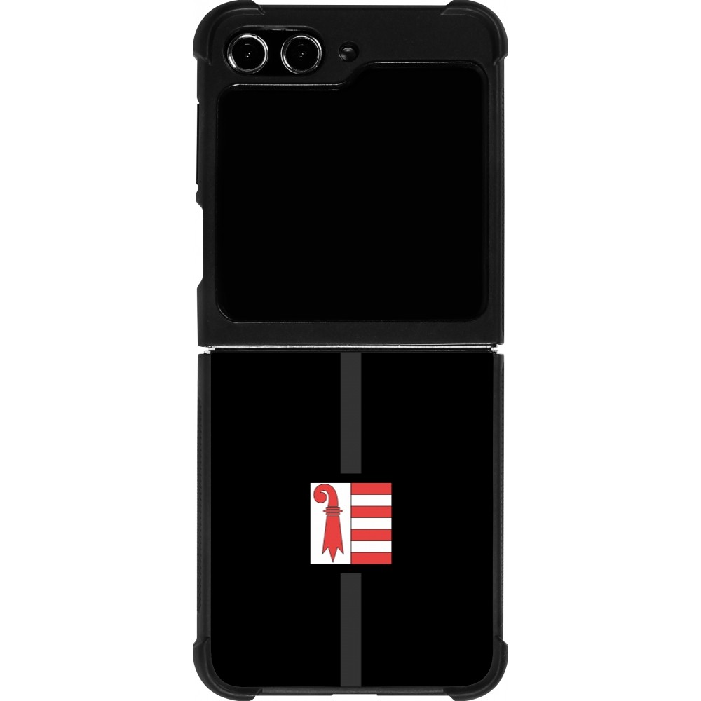 Coque Samsung Galaxy Z Flip5 - Silicone rigide noir Canton JU noir