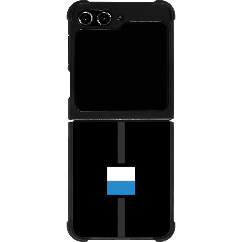 Coque Samsung Galaxy Z Flip5 - Silicone rigide noir Canton LU noir