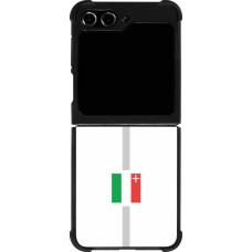 Coque Samsung Galaxy Z Flip5 - Silicone rigide noir Canton NE blanc