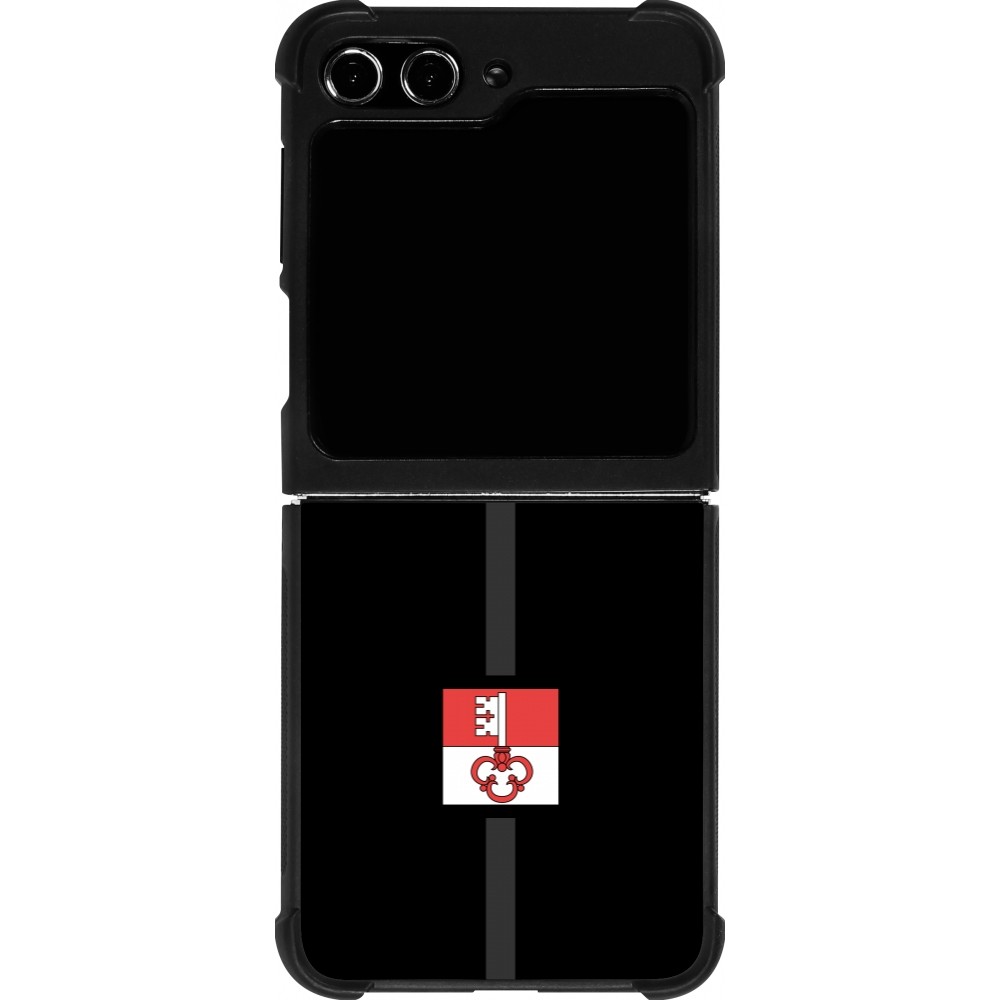 Coque Samsung Galaxy Z Flip5 - Silicone rigide noir Canton OW noir