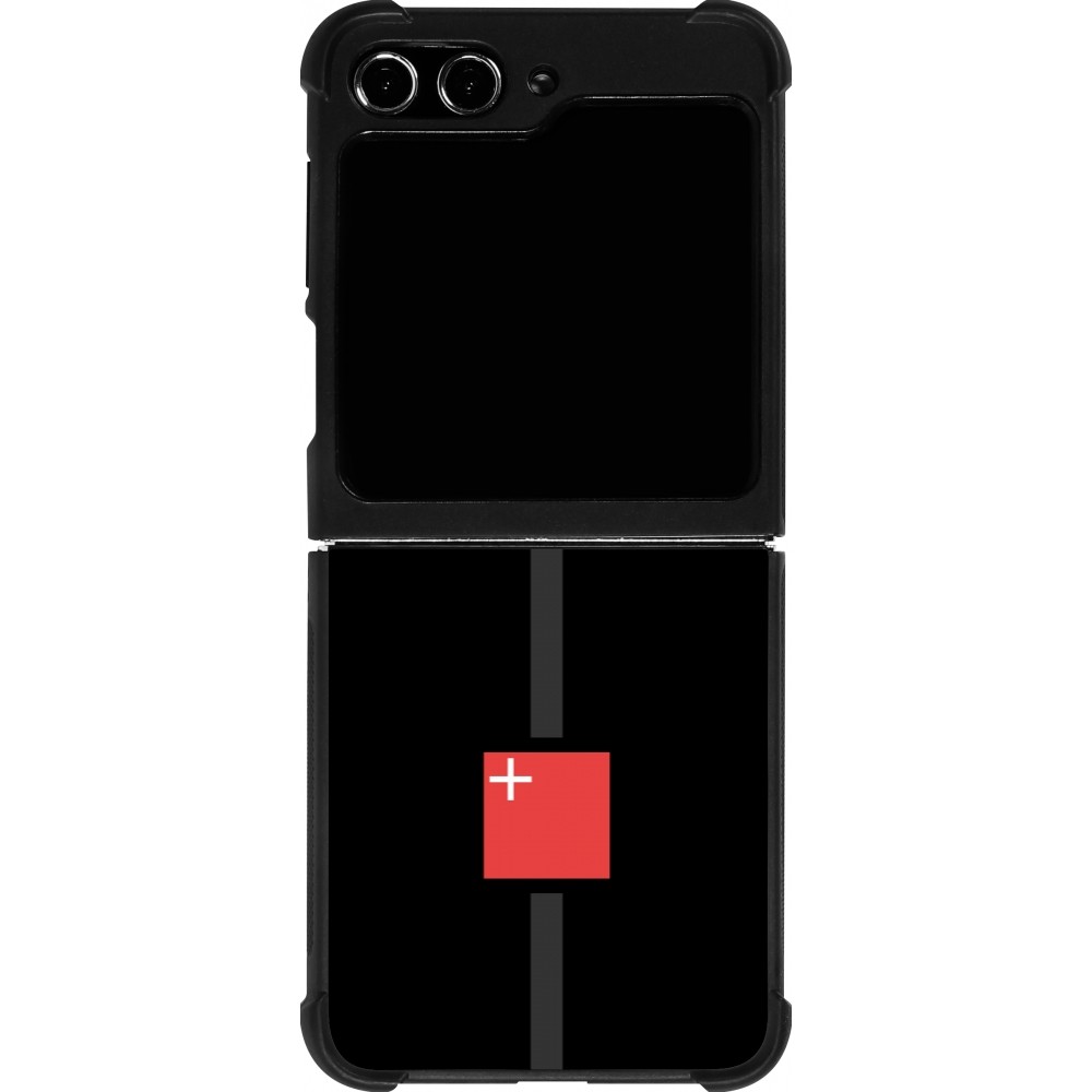 Coque Samsung Galaxy Z Flip5 - Silicone rigide noir Canton SZ noir