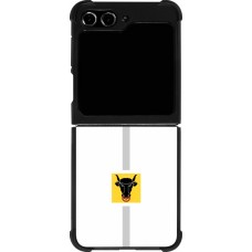 Coque Samsung Galaxy Z Flip5 - Silicone rigide noir Canton UR blanc