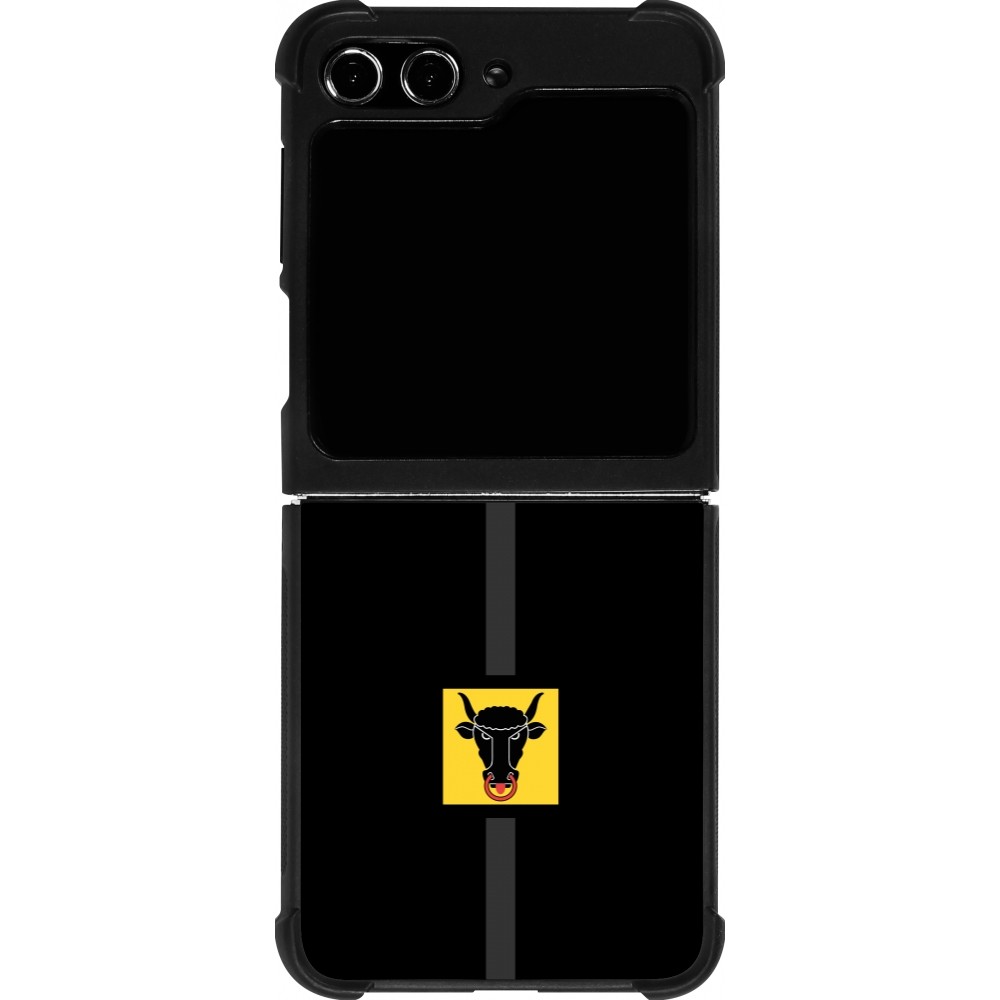 Coque Samsung Galaxy Z Flip5 - Silicone rigide noir Canton UR noir
