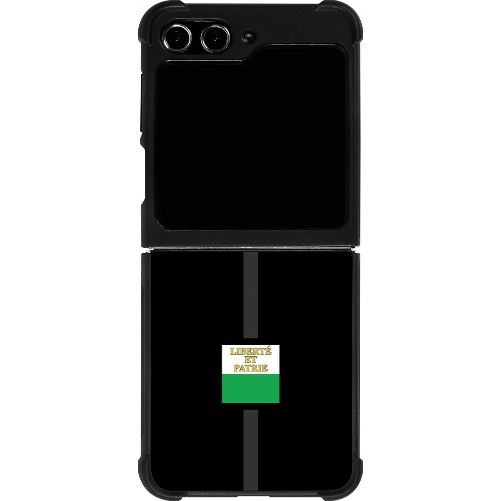 Coque Samsung Galaxy Z Flip5 - Silicone rigide noir Canton VD noir