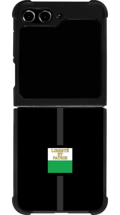 Coque Samsung Galaxy Z Flip5 - Silicone rigide noir Canton VD noir