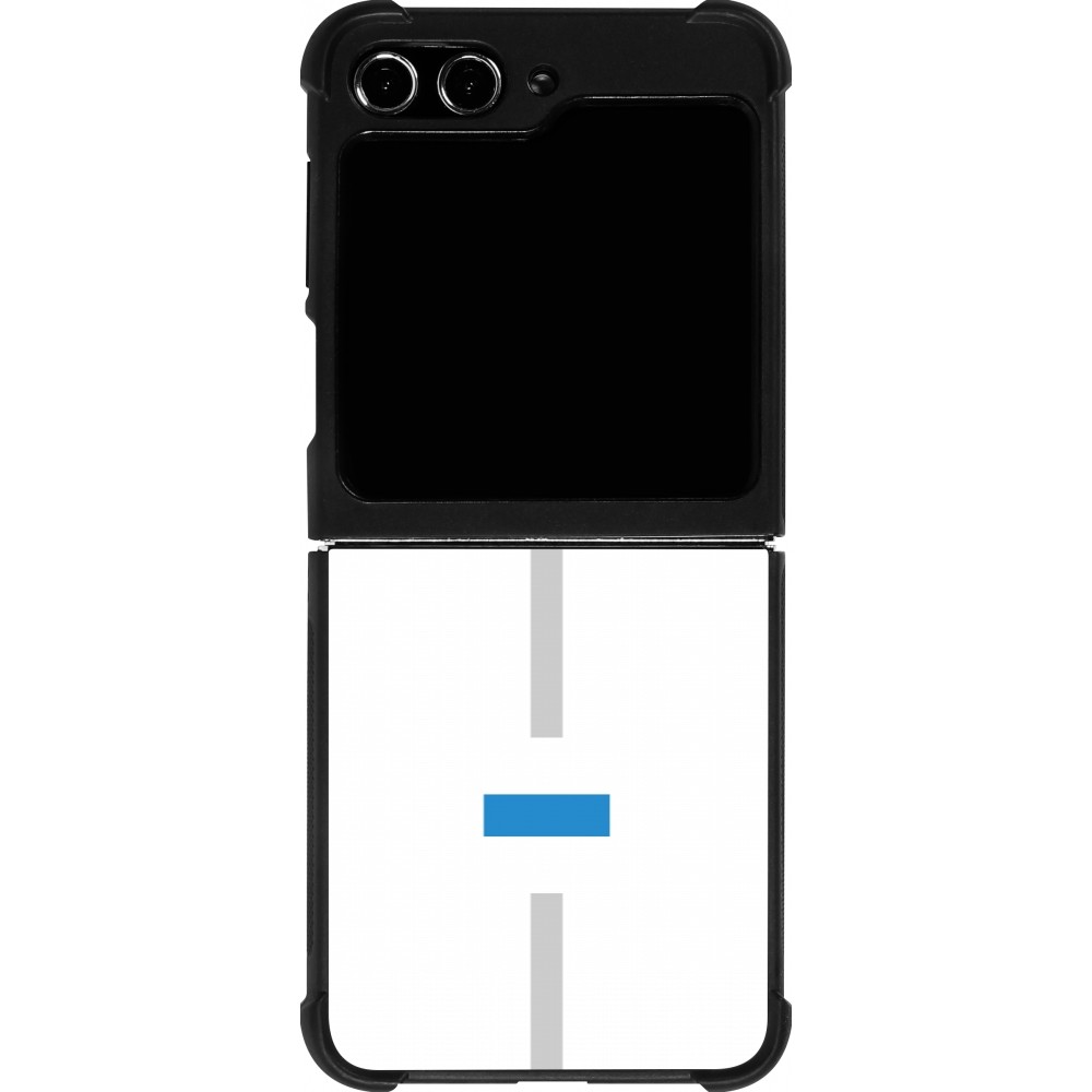 Coque Samsung Galaxy Z Flip5 - Silicone rigide noir Canton ZG blanc