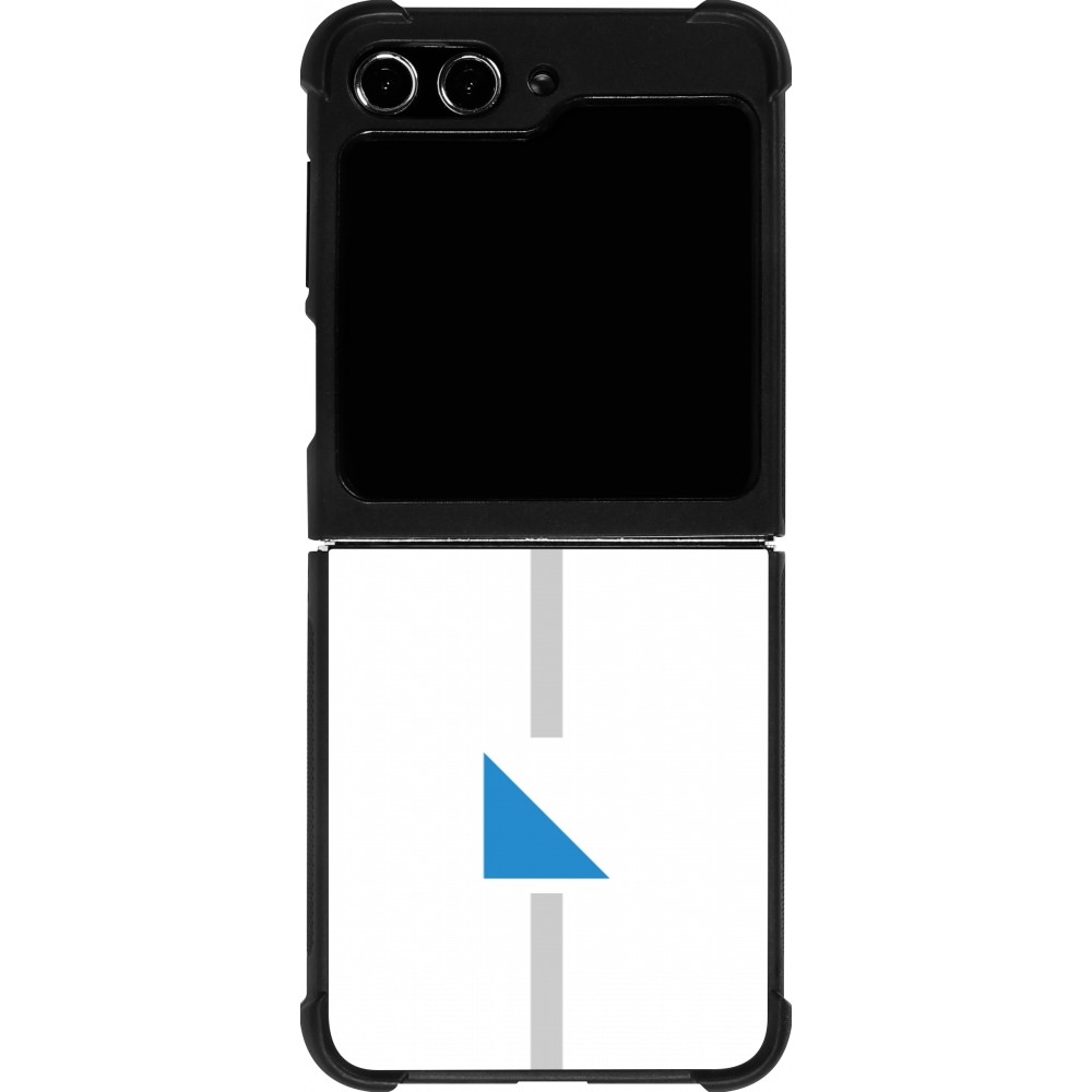 Coque Samsung Galaxy Z Flip5 - Silicone rigide noir Canton ZH blanc