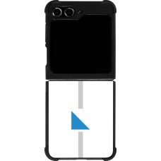 Coque Samsung Galaxy Z Flip5 - Silicone rigide noir Canton ZH blanc