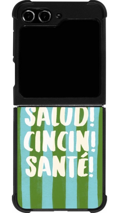 Coque Samsung Galaxy Z Flip5 - Silicone rigide noir Cheers 2026