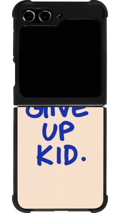 Coque Samsung Galaxy Z Flip5 - Silicone rigide noir Dont give up kid 2026
