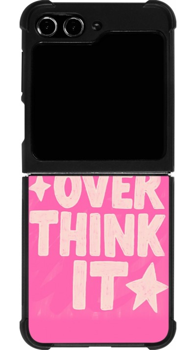 Coque Samsung Galaxy Z Flip5 - Silicone rigide noir Dont over think it 2026