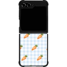 Coque Samsung Galaxy Z Flip5 - Silicone rigide noir Easter 2026 Pattern carrots