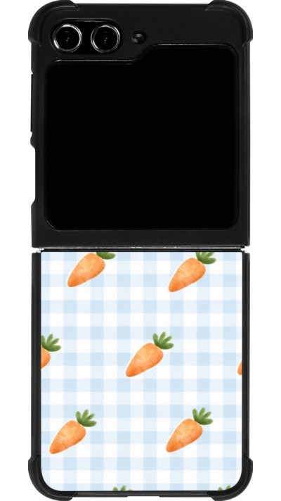 Coque Samsung Galaxy Z Flip5 - Silicone rigide noir Easter 2026 Pattern carrots