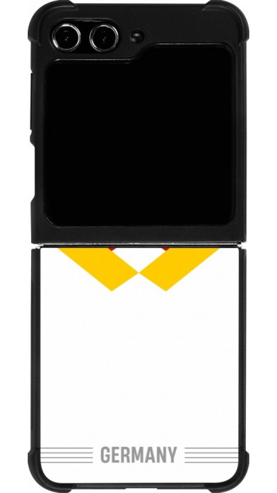 Coque Samsung Galaxy Z Flip5 - Silicone rigide noir Maillot de football Allemagne 2026 personnalisable