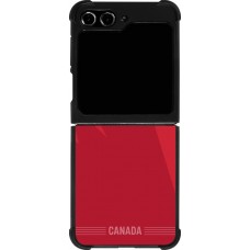 Coque Samsung Galaxy Z Flip5 - Silicone rigide noir Maillot de football Canada 2026 personnalisable
