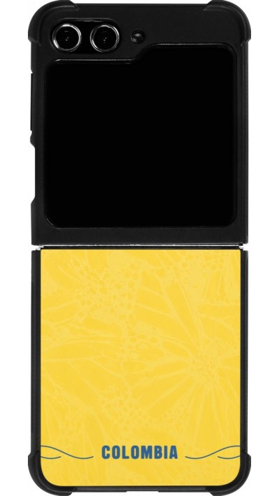 Coque Samsung Galaxy Z Flip5 - Silicone rigide noir Maillot de football Colombie 2026 personnalisable