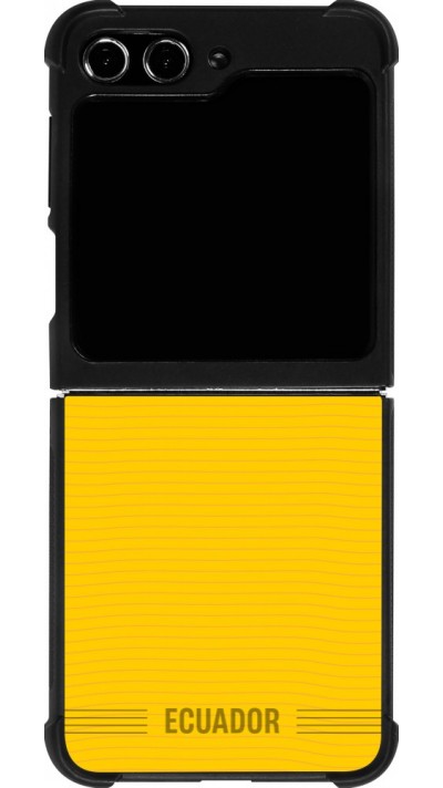 Coque Samsung Galaxy Z Flip5 - Silicone rigide noir Maillot de football E?quateur 2026 personnalisable