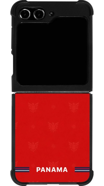 Coque Samsung Galaxy Z Flip5 - Silicone rigide noir Maillot de football Panama 2026 personnalisable